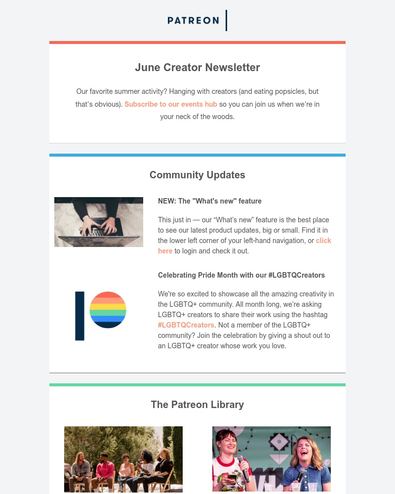 Patreon - Your June creator newsletter is here 💌