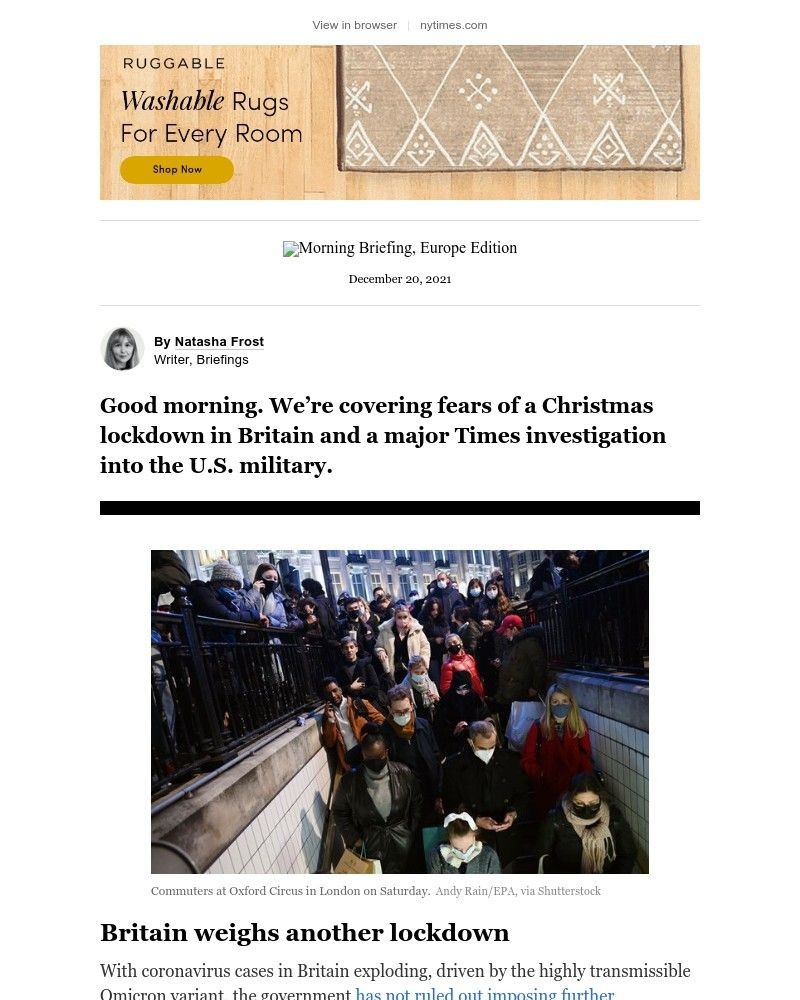 The New York Times - Your Monday Briefing