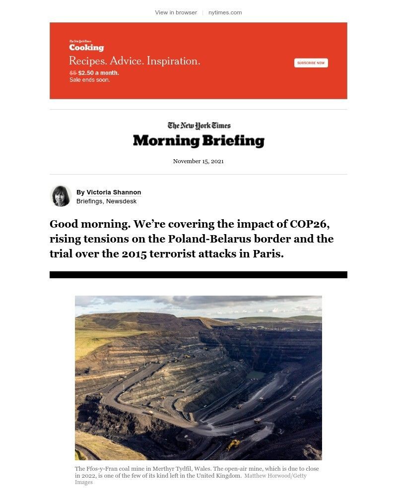 The New York Times - Your Monday Briefing