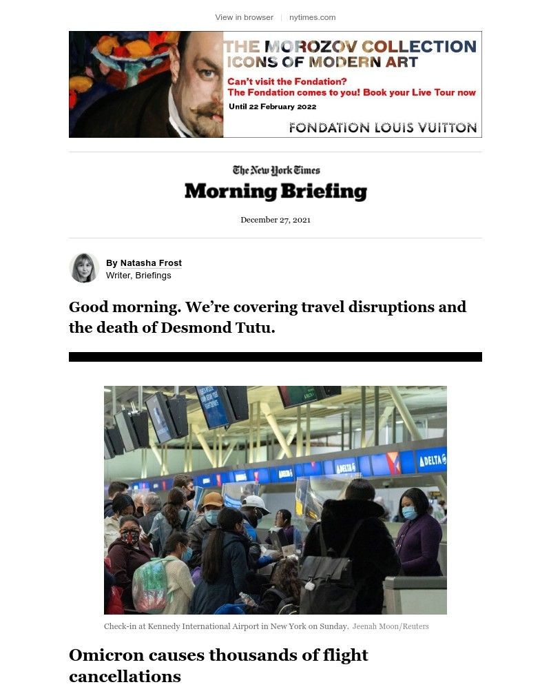 The New York Times - Your Monday Briefing