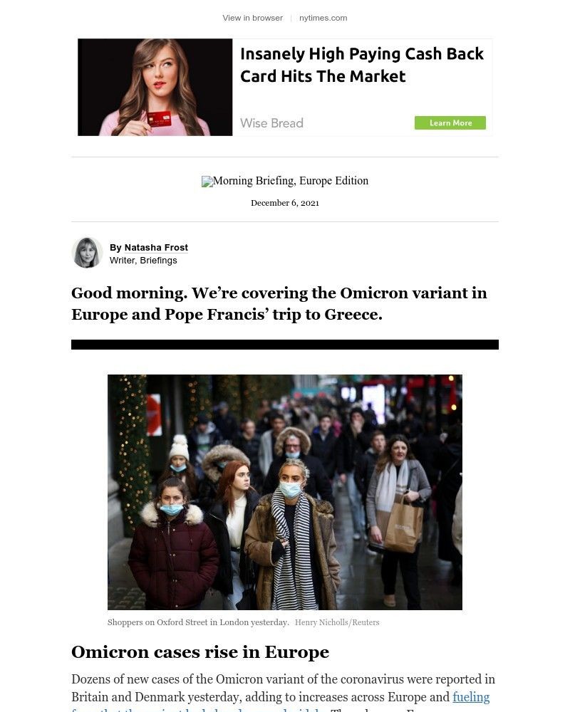 The New York Times - Your Monday Briefing