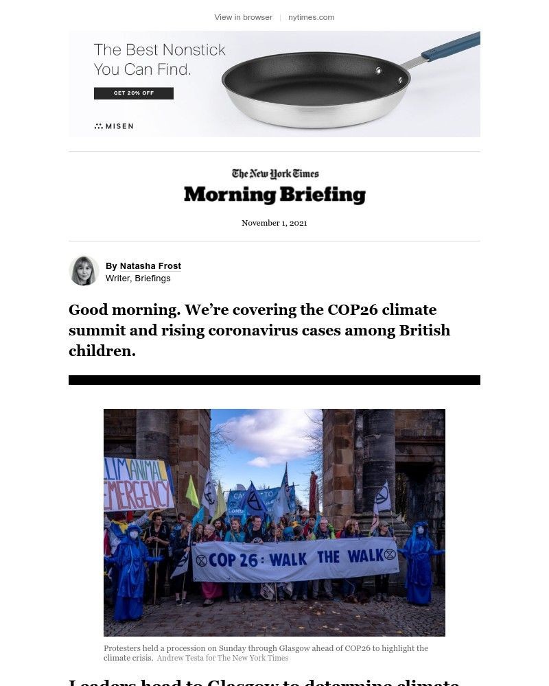The New York Times - Your Monday Briefing