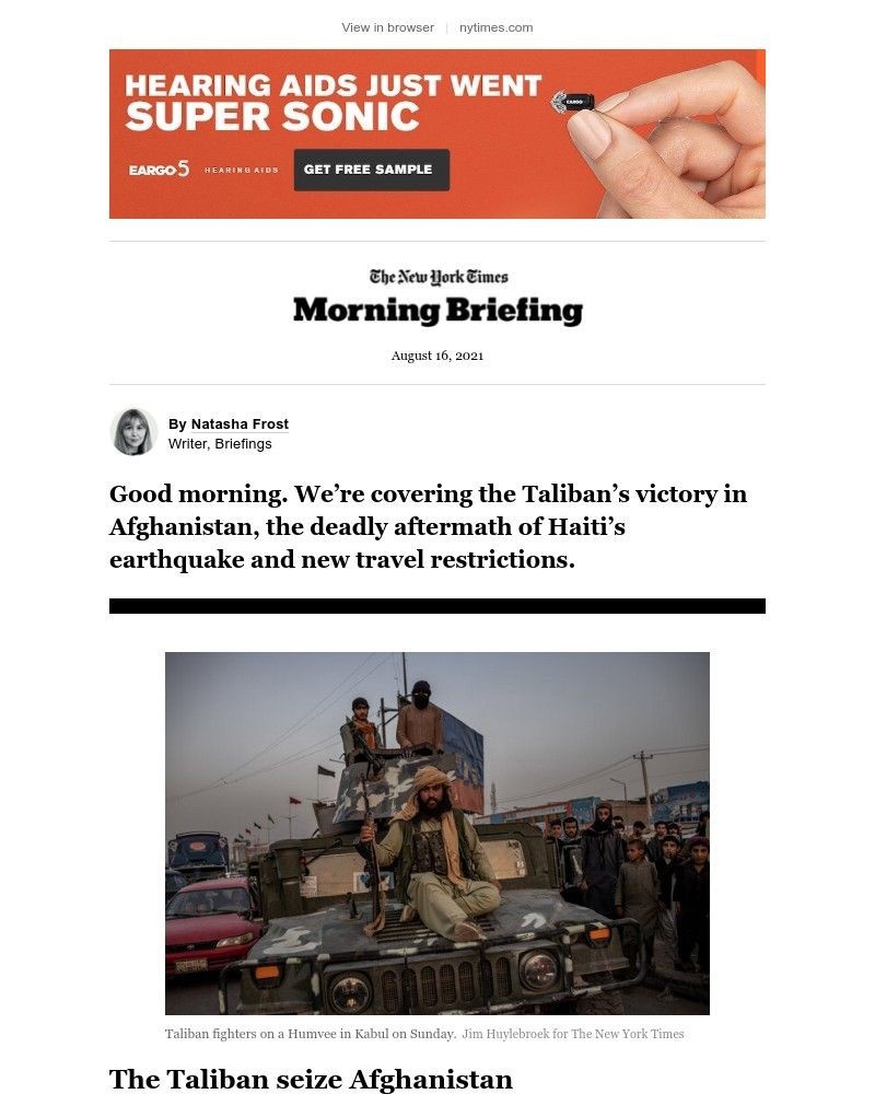 The New York Times - Your Monday Briefing