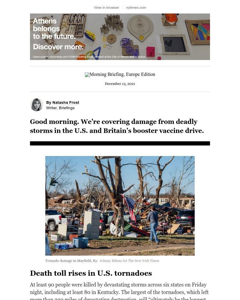 The New York Times - Your Monday Briefing