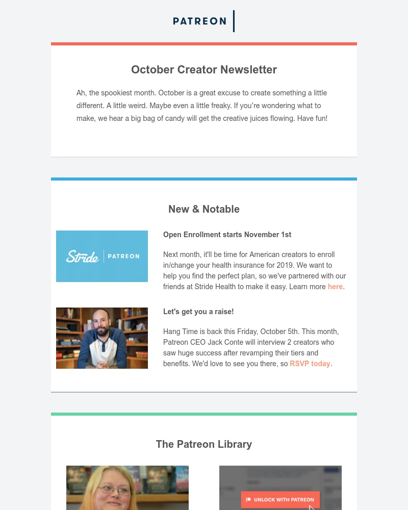 Patreon - Your October creator newsletter is here 🎃