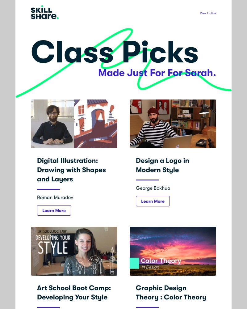 Skillshare - Your Personal Class Picks