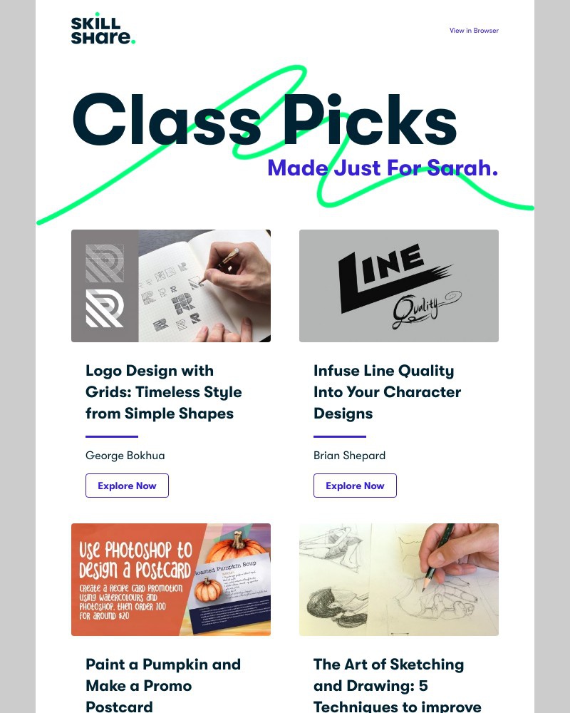 Skillshare - Your Personal Class Recommendations