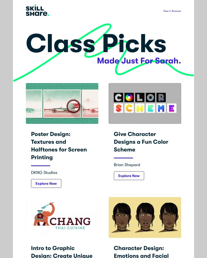 Skillshare - Your Personal Class Recommendations