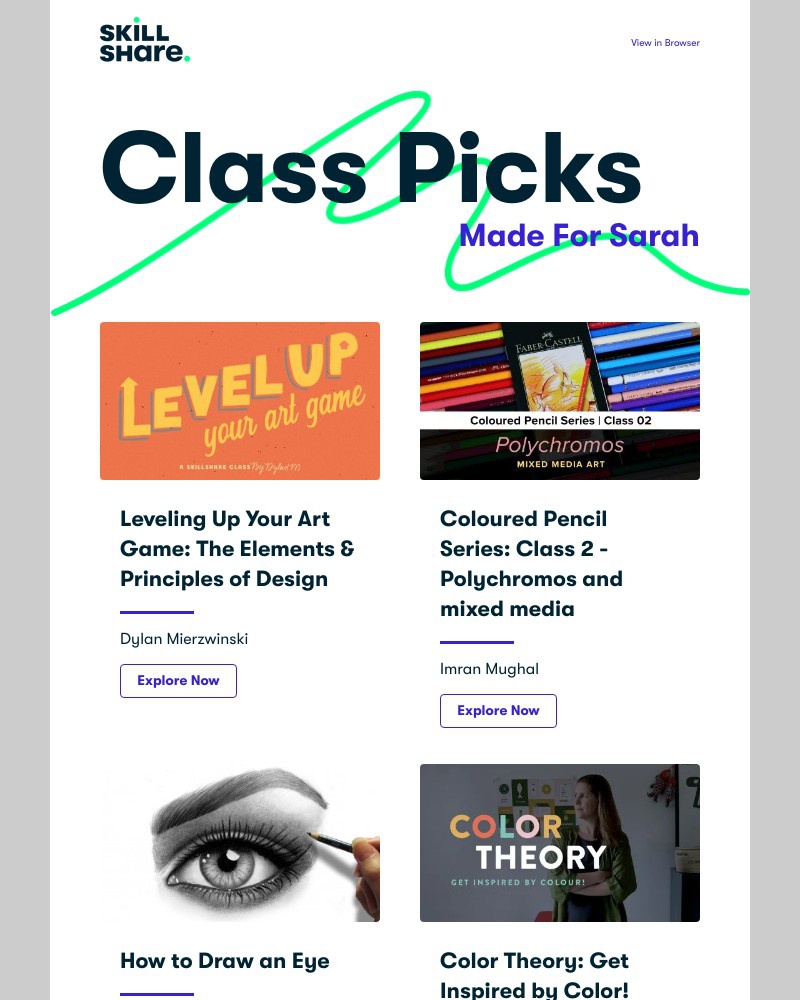 Skillshare - Your Personal Class Recommendations