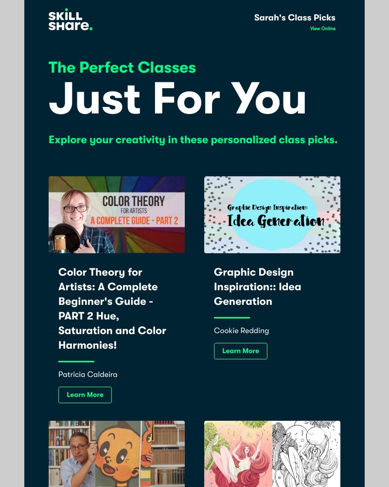 Skillshare - Your Personalized Class Picks