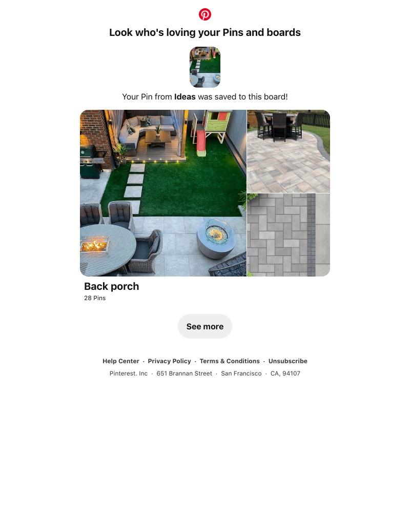 Pinterest - Your Pin from Ideas was saved to a similar board