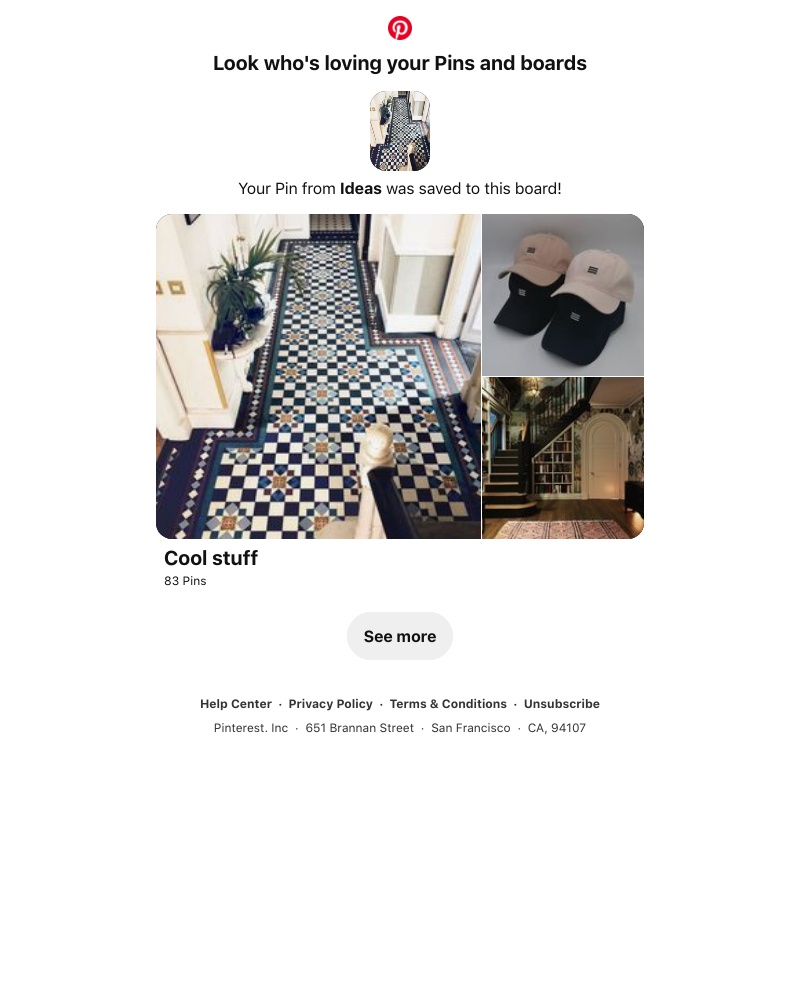 Pinterest - Your Pin from Ideas was saved to a similar board