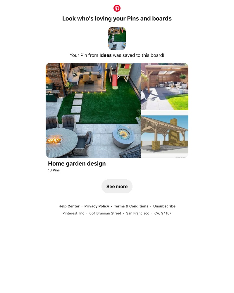 Pinterest - Your Pin from Ideas was saved to a similar board