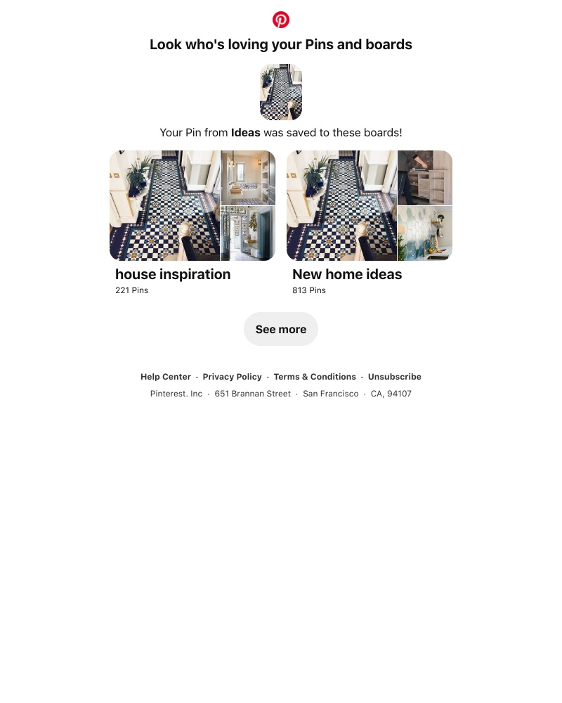 Pinterest - Your Pin from Ideas was saved to a similar board