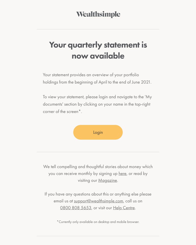 Onboarding on Wealthsimple video screenshot