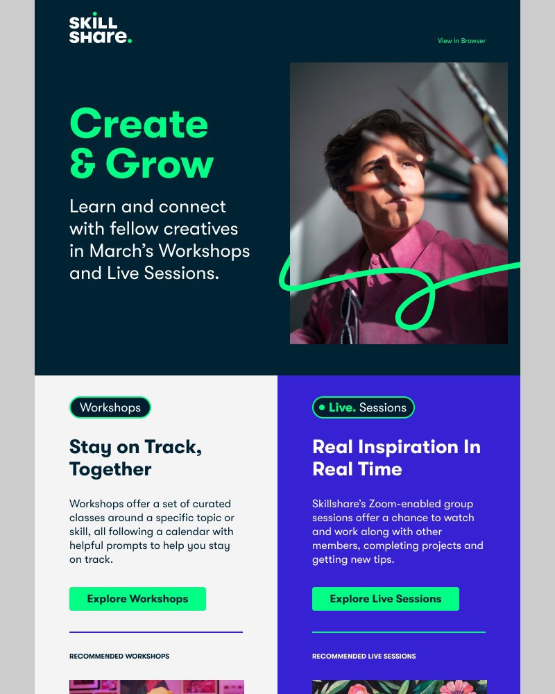 Skillshare - Your Recommended Workshops & Live Sessions