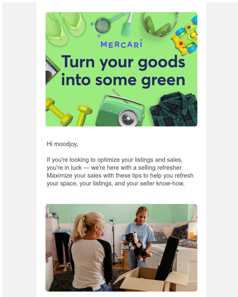Mercari - Your seller newsletter is here 💌