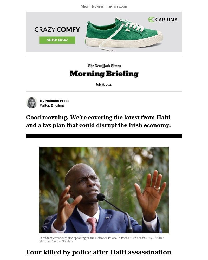 The New York Times - Your Thursday Briefing