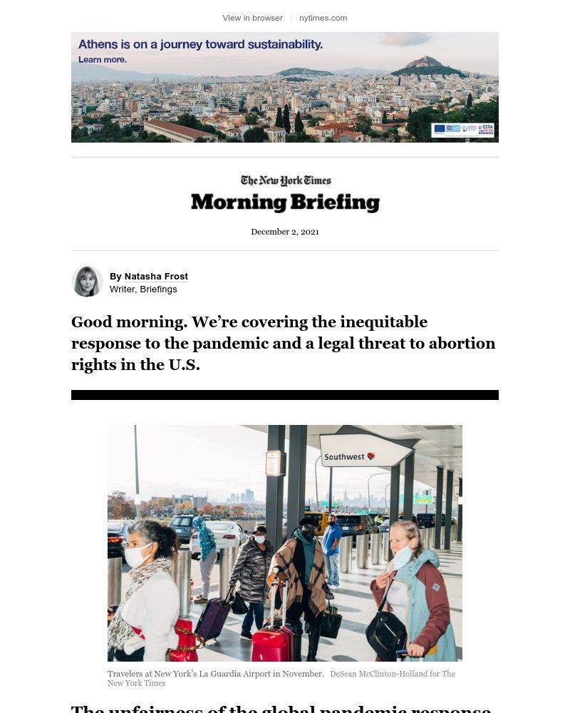 The New York Times - Your Thursday Briefing