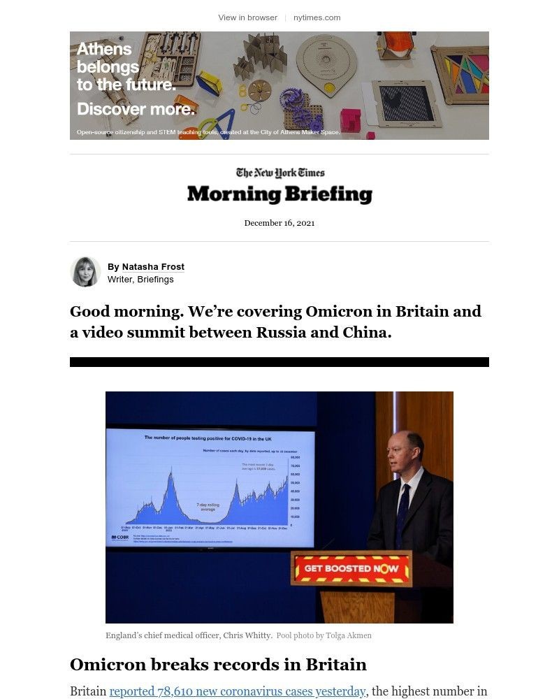 The New York Times - Your Thursday Briefing