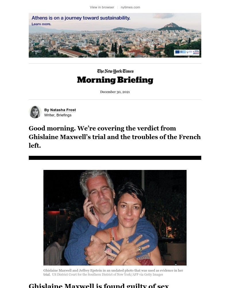 The New York Times - Your Thursday Briefing