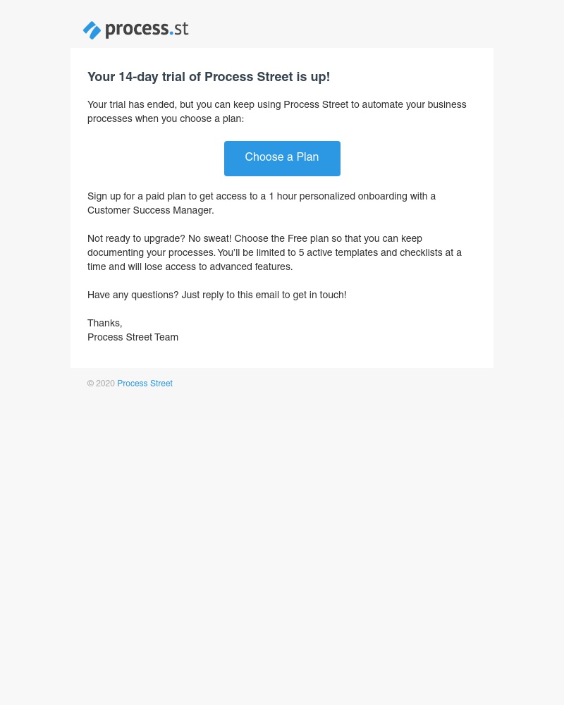 Process Street - Your trial expired…