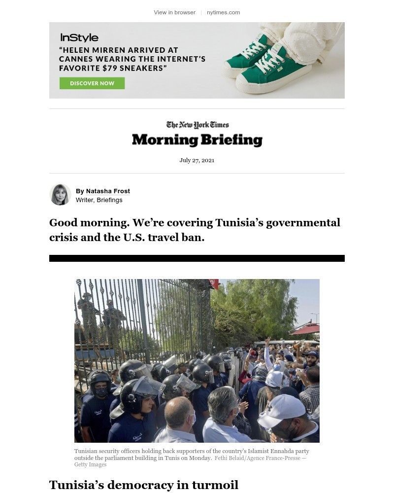The New York Times - Your Tuesday Briefing