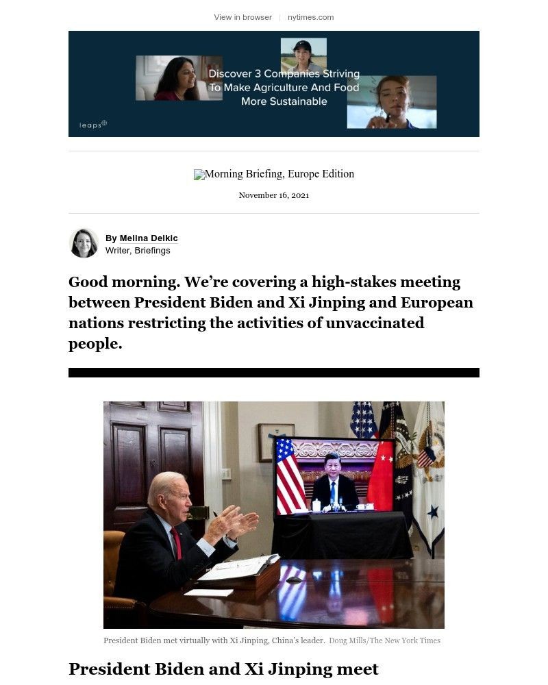 The New York Times - Your Tuesday Briefing