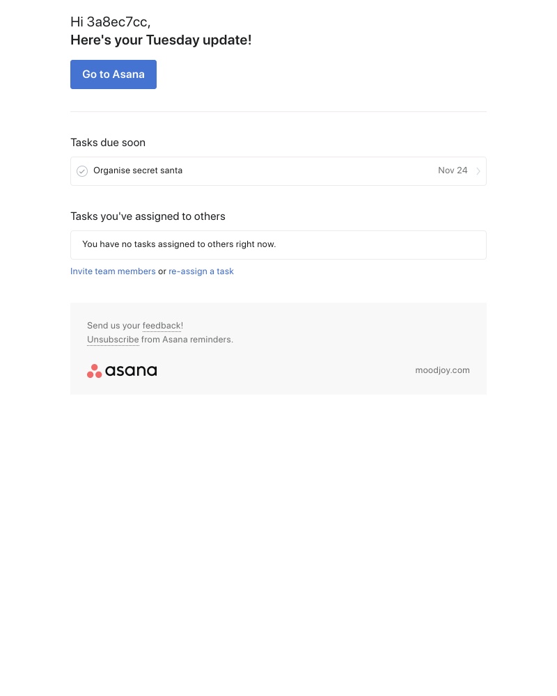 Asana - Your Tuesday update - moodjoy.com