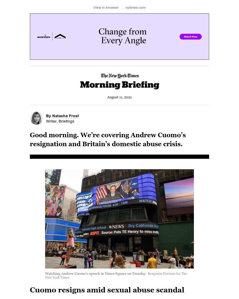 The New York Times - Your Wednesday Briefing