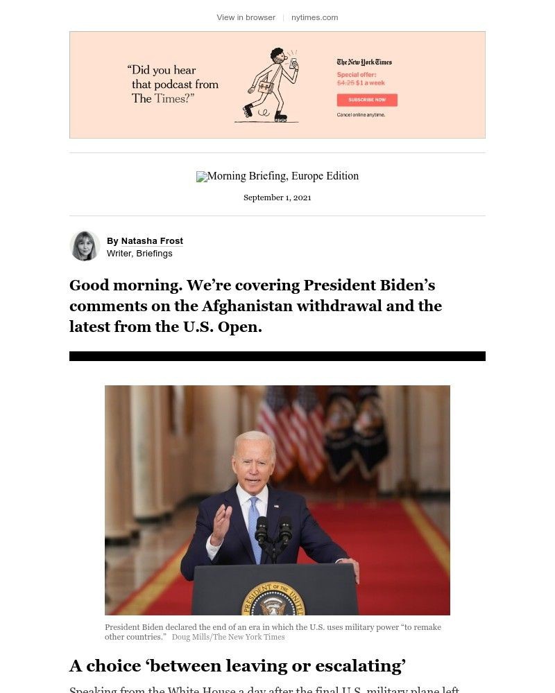The New York Times - Your Wednesday Briefing