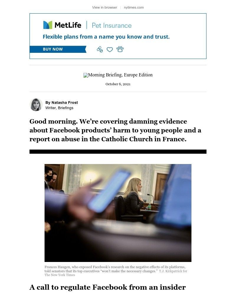 The New York Times - Your Wednesday Briefing