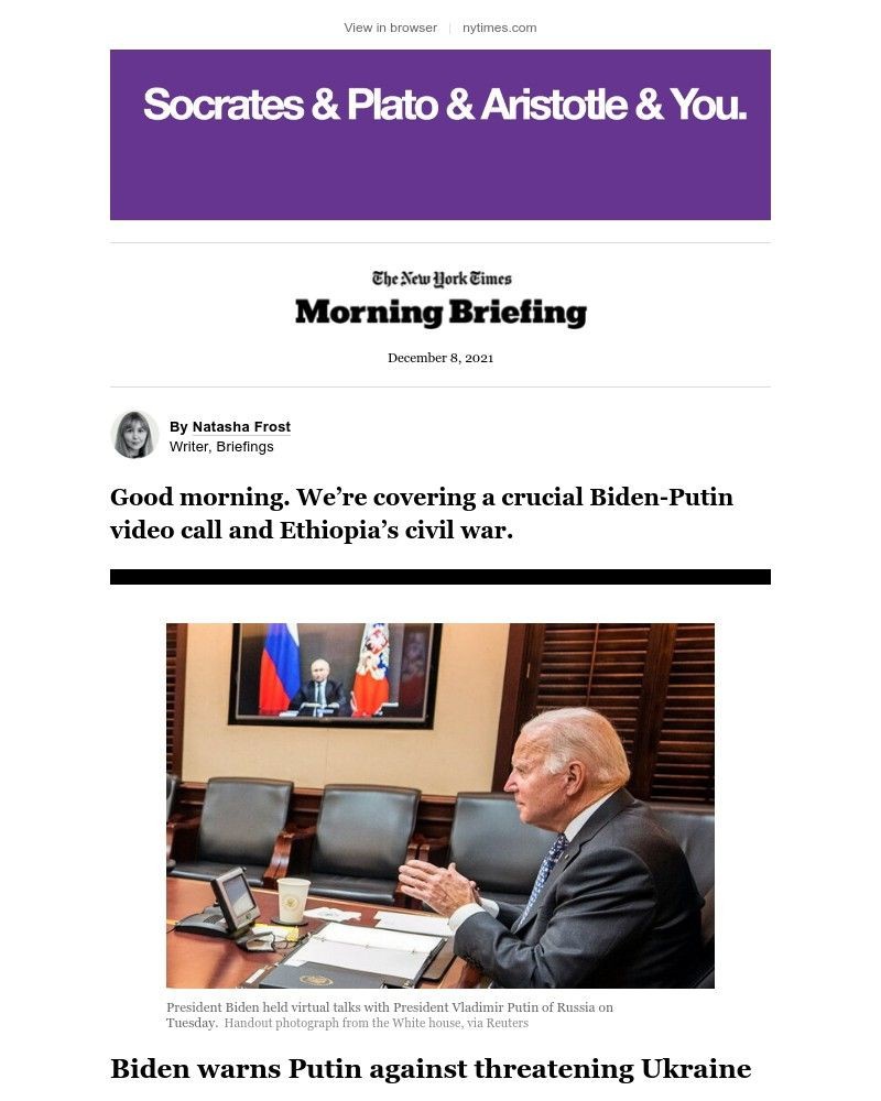 The New York Times - Your Wednesday Briefing