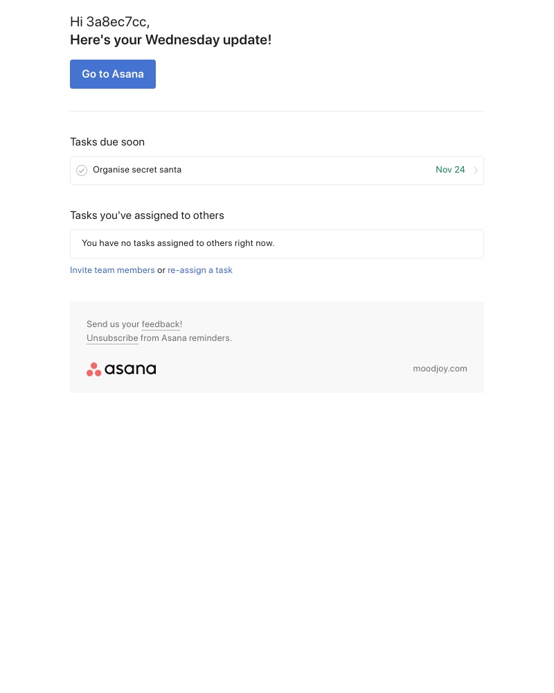Asana - Your Wednesday update - moodjoy.com