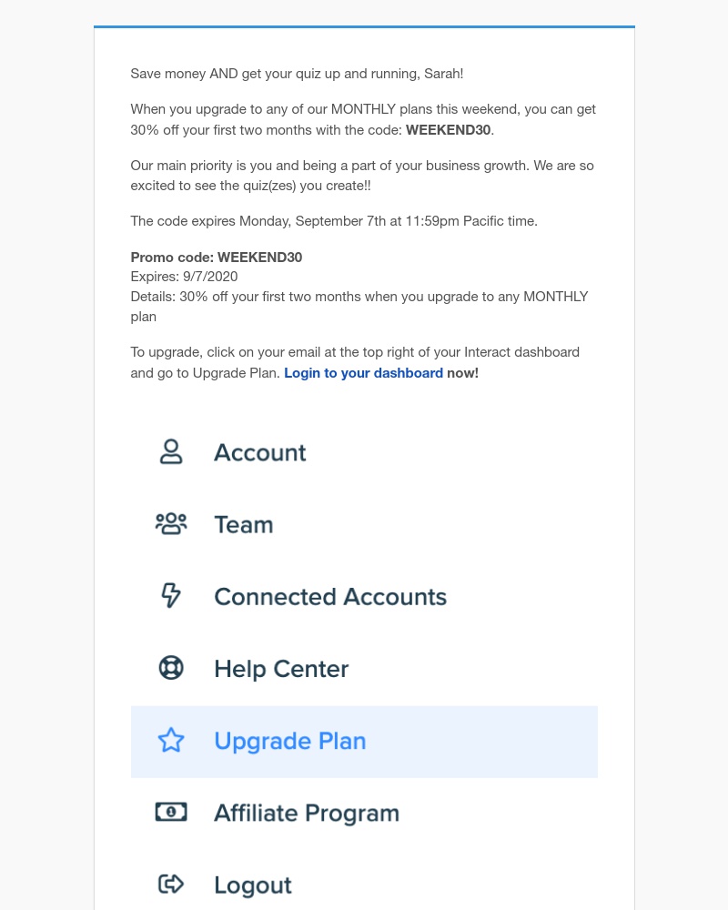 Interact - Your weekend savings