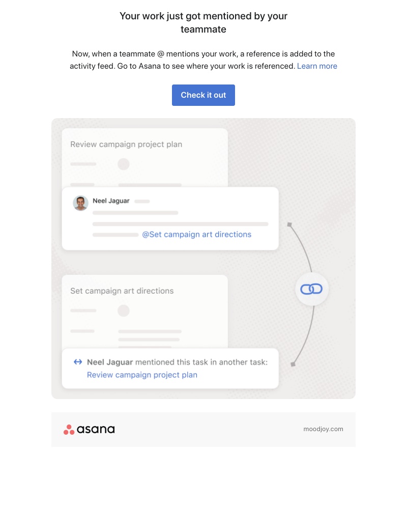 Asana - Your work just got mentioned by your teammate