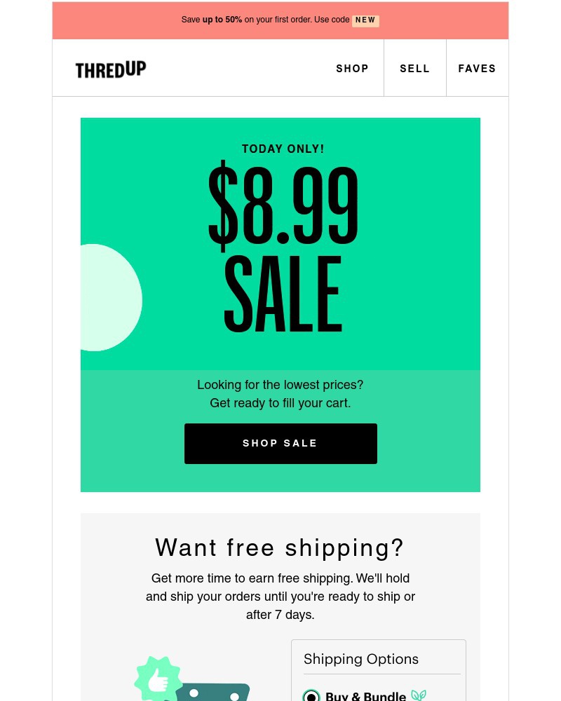 thredUP - You're in for a treat: Shop the $8.99 sale!