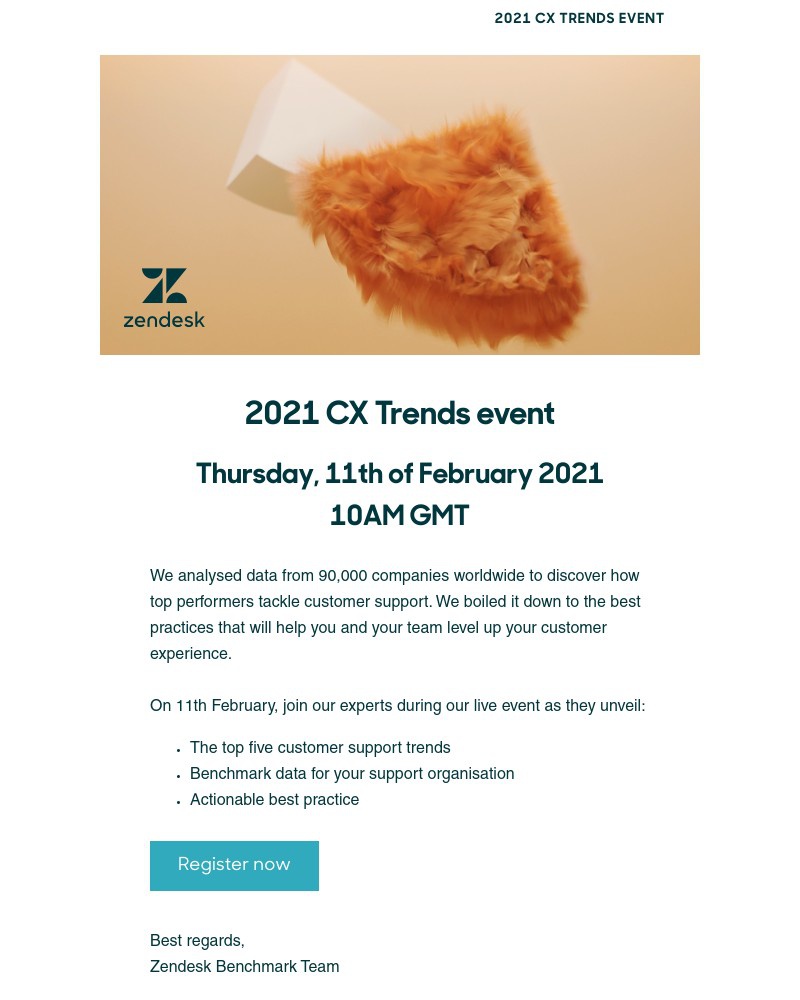 Zendesk - You’re invited: 2021 Customer Experience Trends event