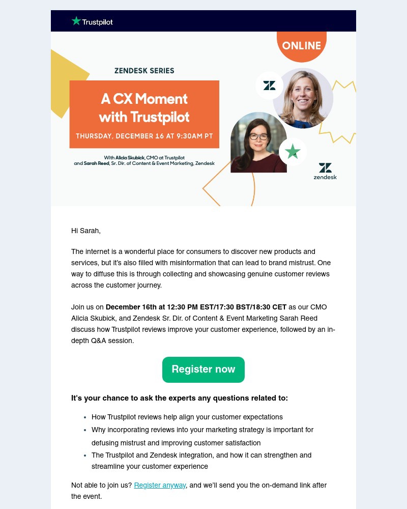 Trustpilot - [You're Invited] A CX Moment with Trustpilot