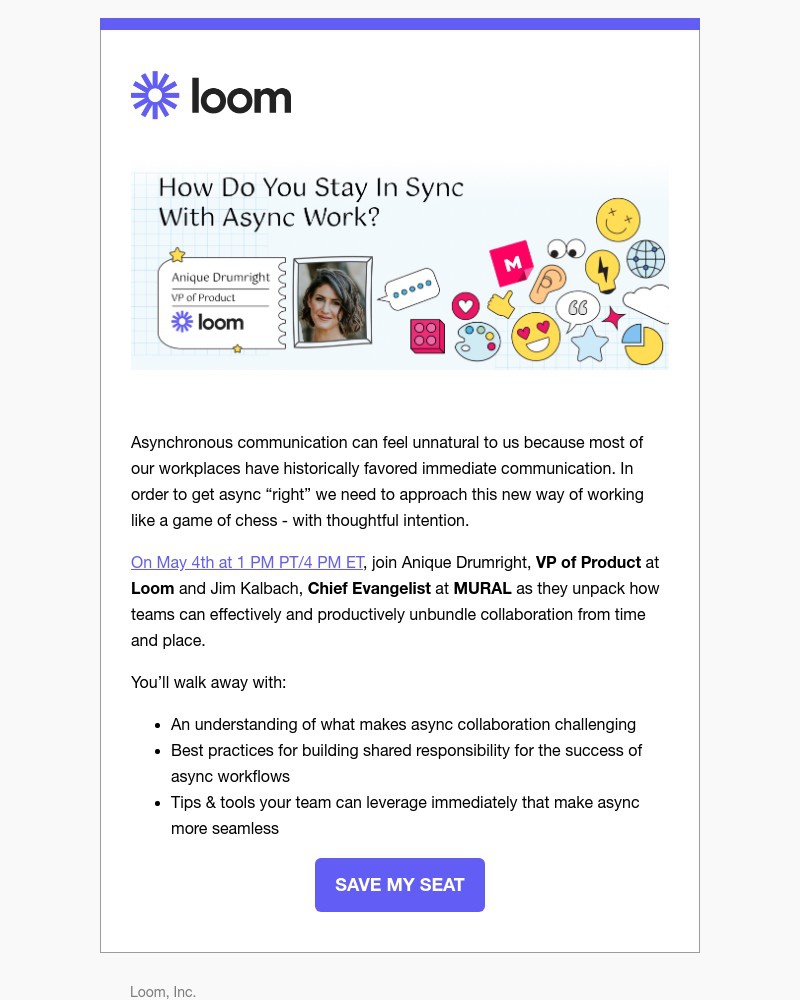 Loom - You’re Invited: How do you stay in sync with async work?