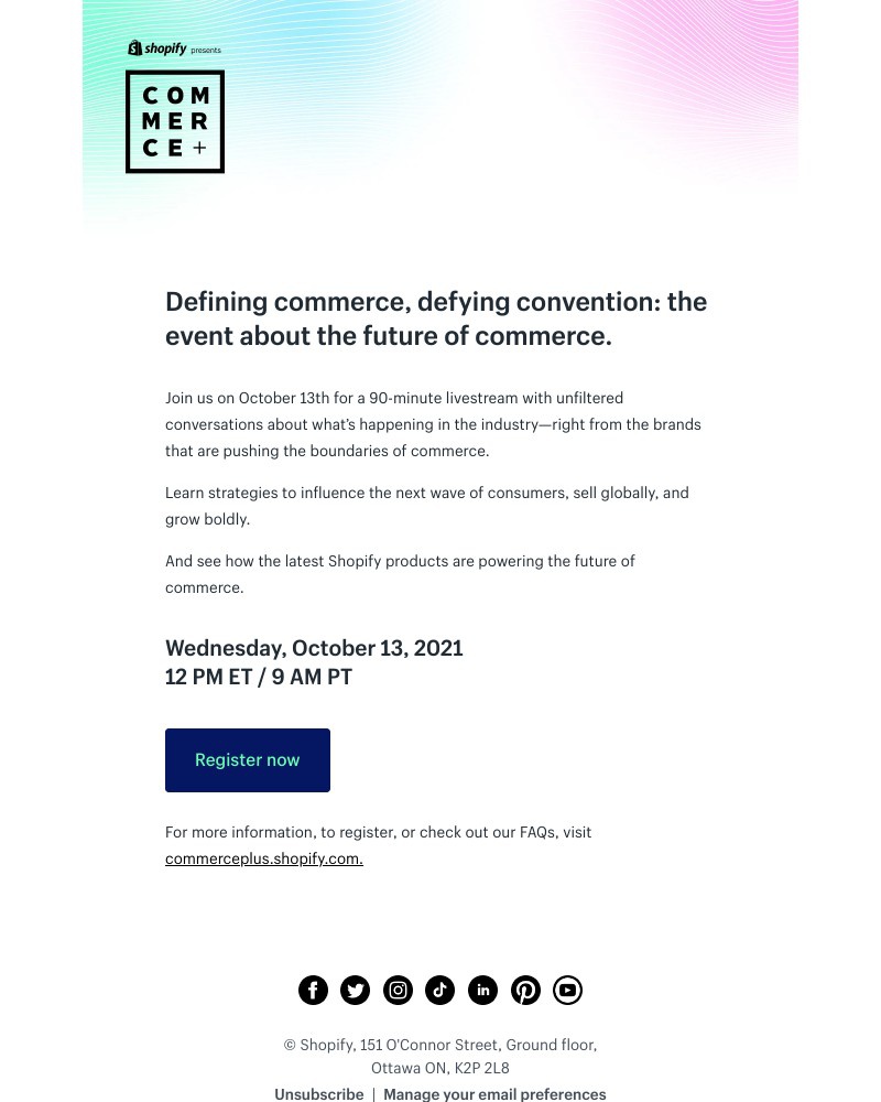Shopify - You’re invited to Commerce+
