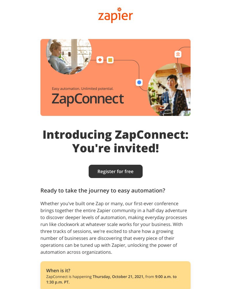 Zapier - You're Invited to ZapConnect
