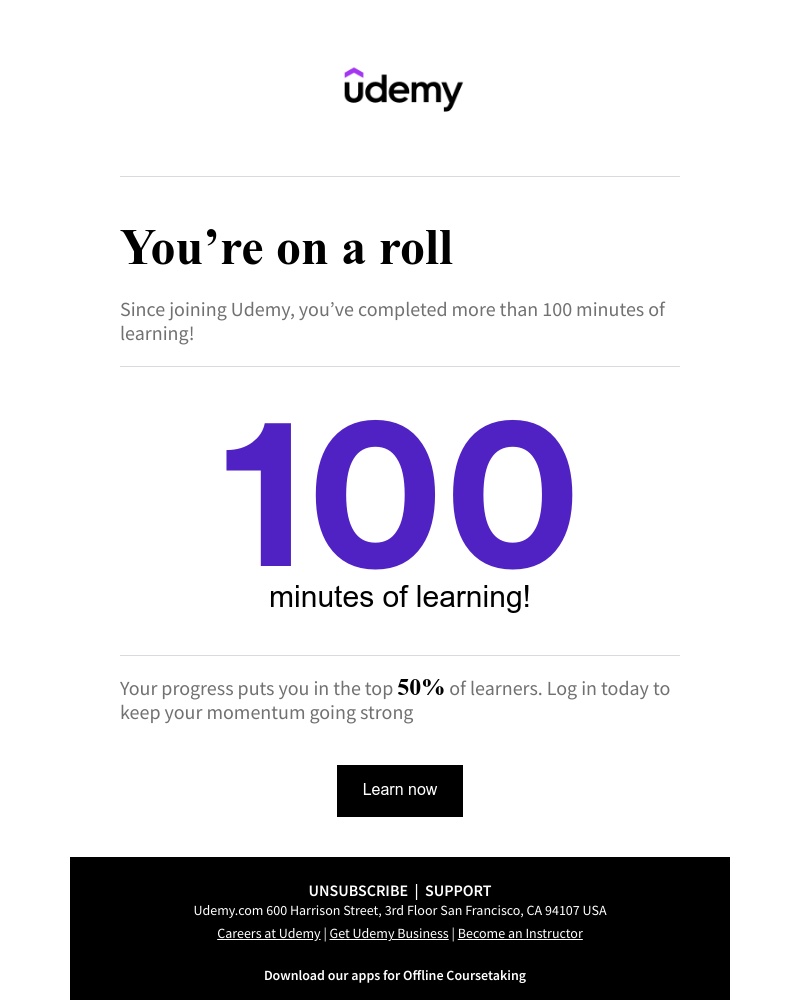 Udemy - You’ve reached a new milestone 🎉