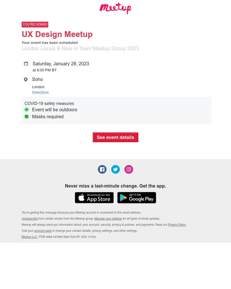 Creating an event on Meetup video screenshot