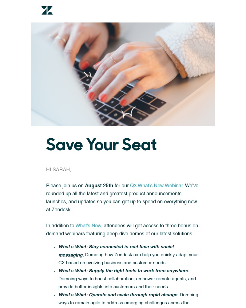 Zendesk - Zendesk’s Q3 What’s New Webinar