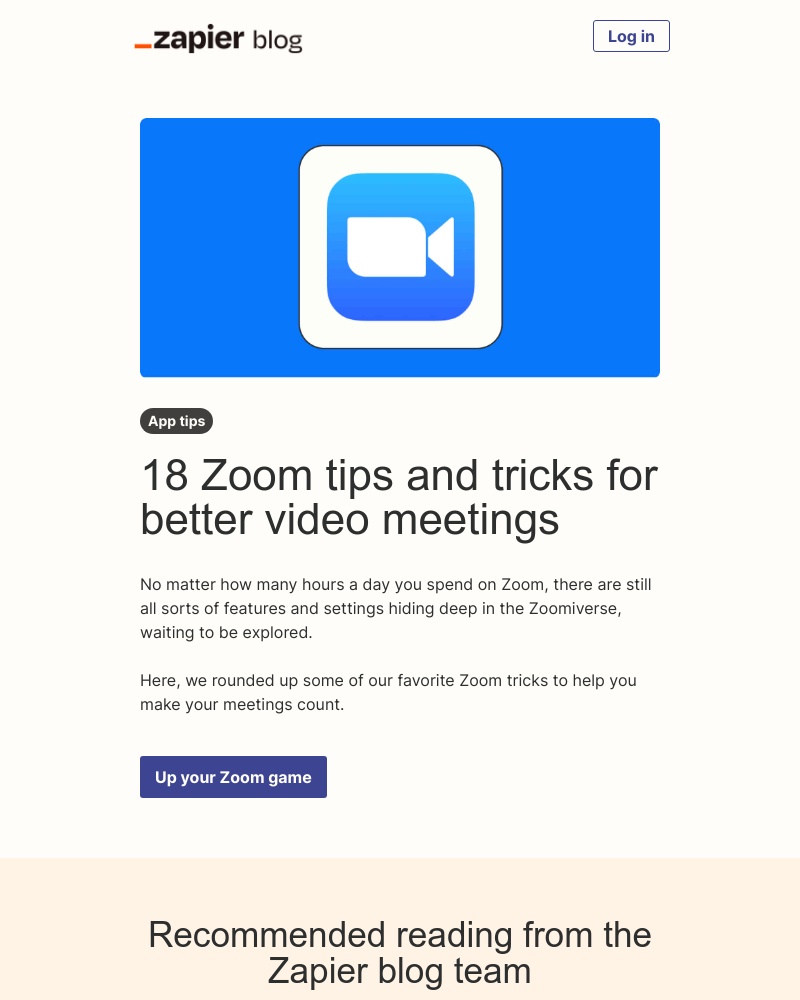 Zapier - Zoom better