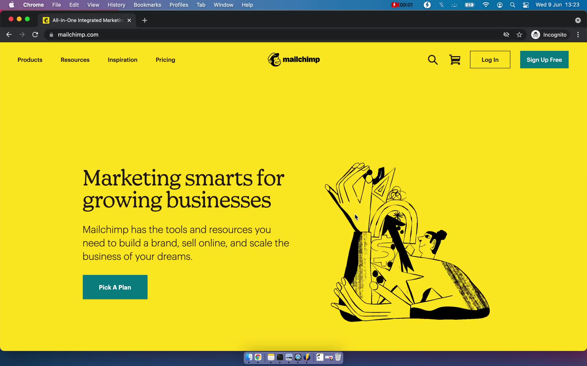 Mailchimp Homepage Screenshot