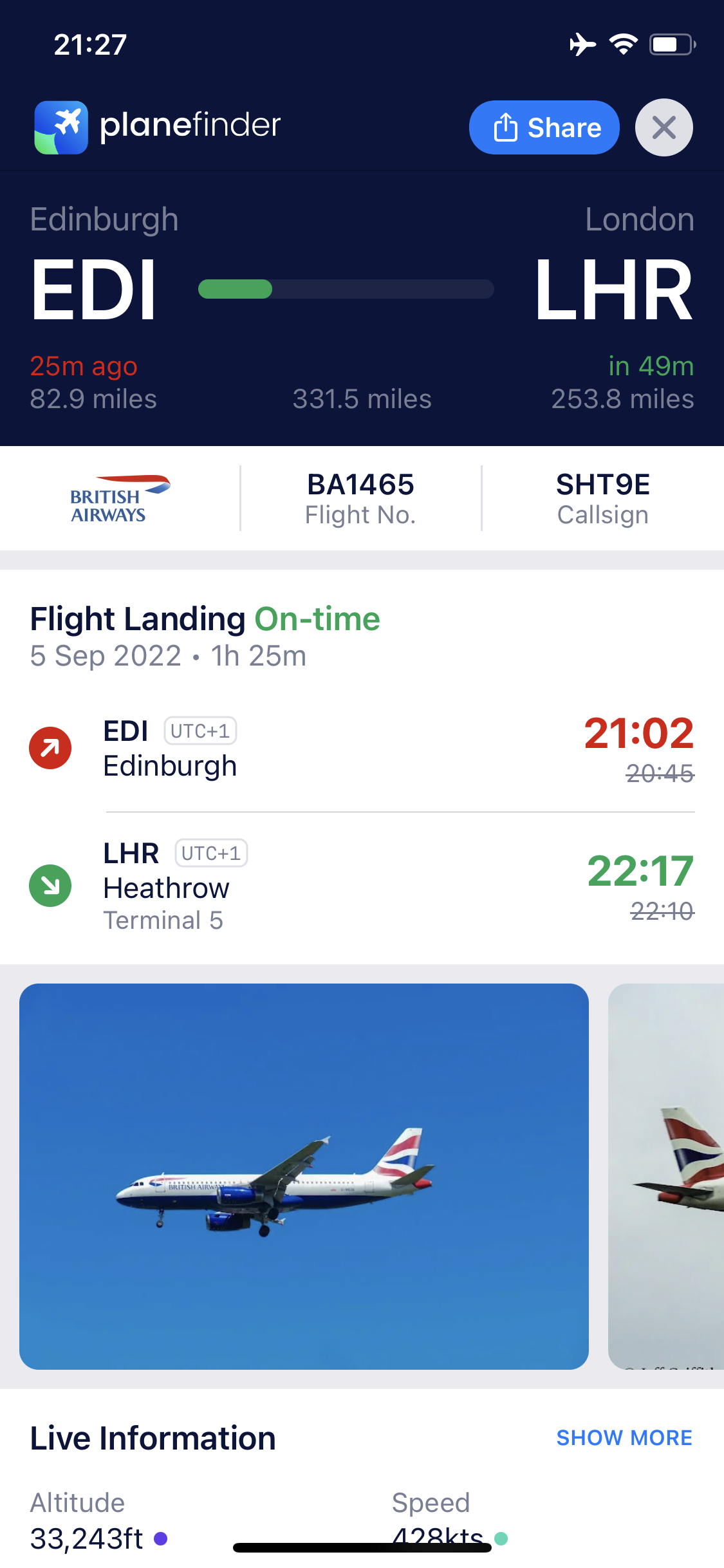 General browsing on Plane finder video thumbnail