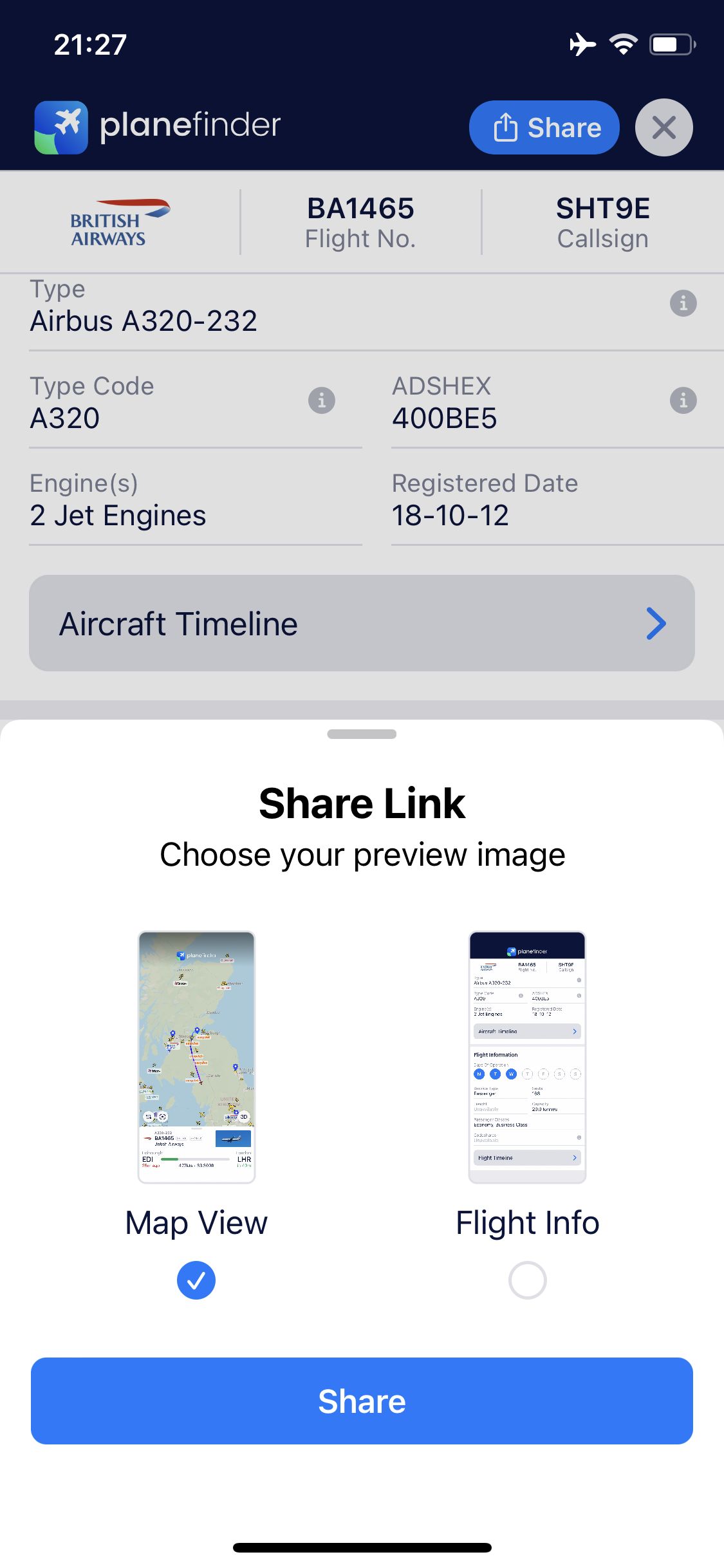 General browsing on Plane finder video thumbnail