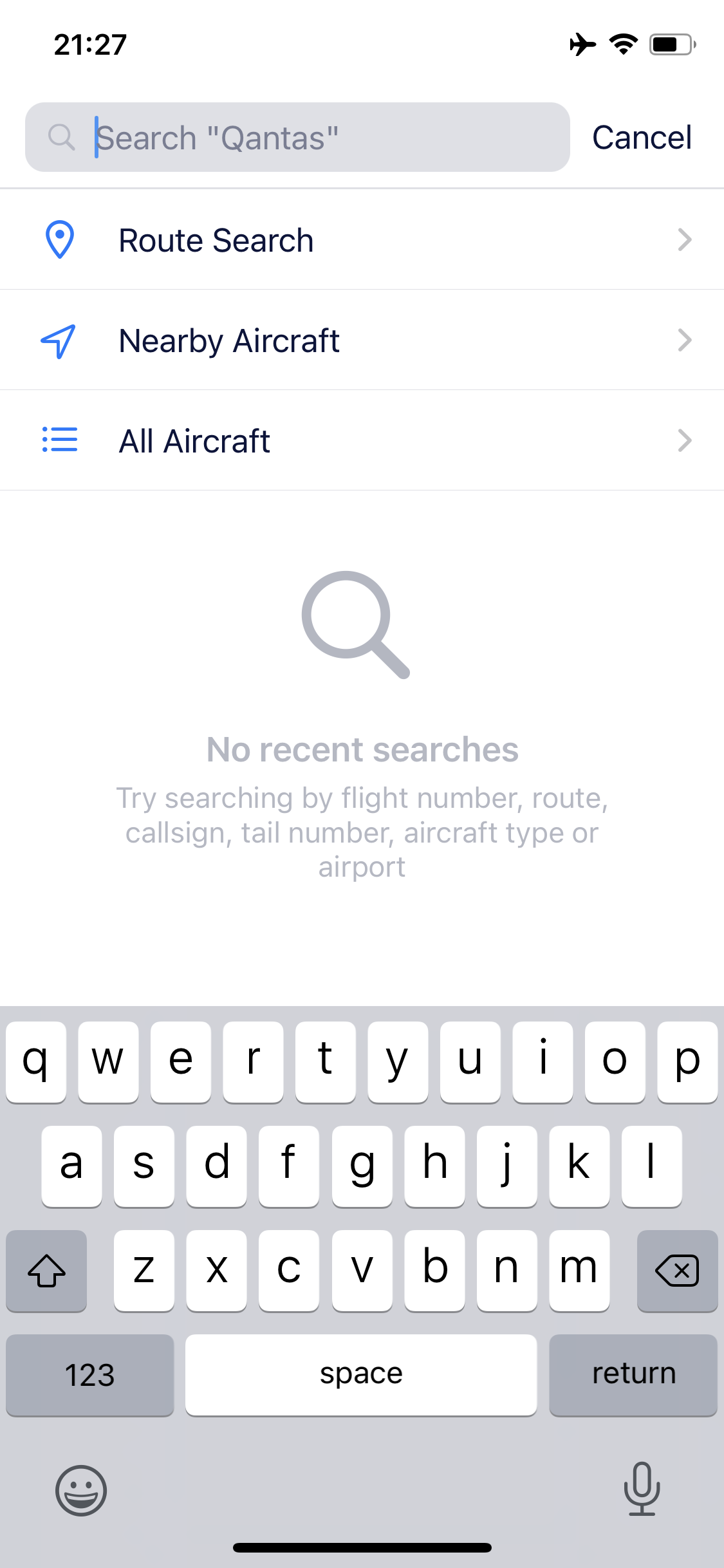 Screenshot of Search